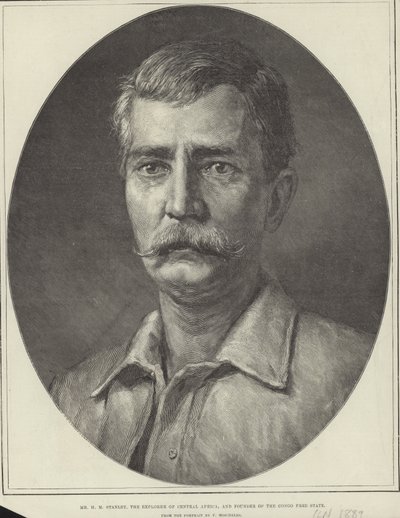 Henry Morton Stanley (gravura) de Felix Stone (after) Moscheles