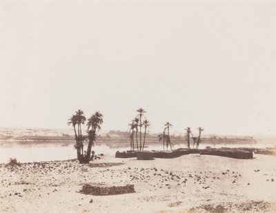 Dakkeh, Village et Rives du Nil (Aldeia e margens do Nilo, Dakkeh),1851-1852 (foto) de Félix Teynard