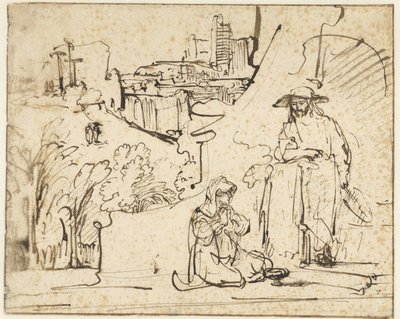 Cristo Aparecendo a Maria Madalena como Jardineiro (Noli me tangere) de Ferdinand Bol