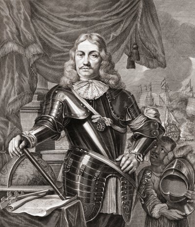 Cornelis Maartenszoon Tromp, depois de uma gravura de Lambert Visscher a partir de uma pintura de Ferdinand Bol de Ferdinand Bol