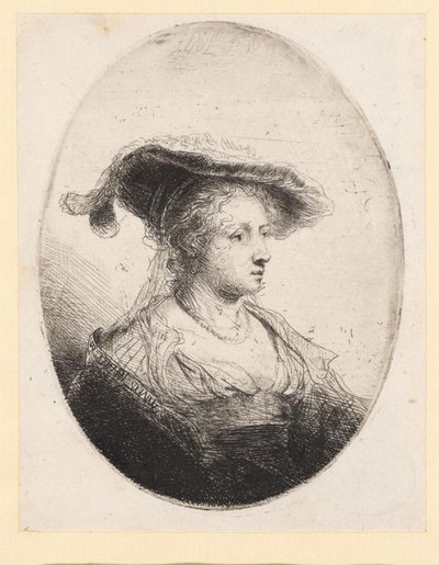 Jovem mulher com chapéu de Ferdinand Bol