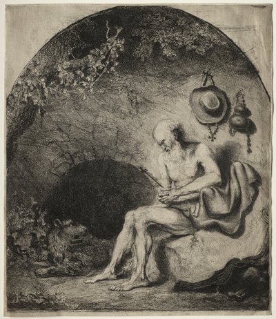 São Jerônimo em Penitência, 1644. de Ferdinand Bol