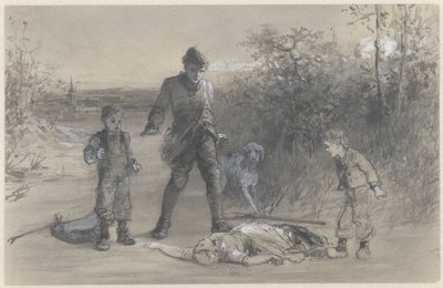 Teun o caçador no cadáver de Zijtje de Ferdinand Carl Sierich