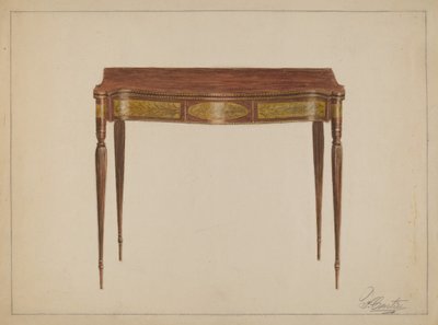 Mesa de cartas de Ferdinand Cartier