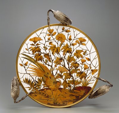 Coupe, c.1878 (latão prateado, marchetaria de marfim, liga de cobre e madeira) de Ferdinand Duvinage
