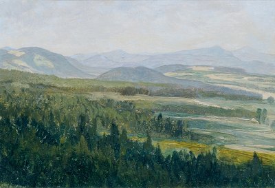 Serra baixa boémia (do portfólio "16 Vistas de Paisagens Checas 