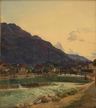 O rio Traun, junto a Ischl de Ferdinand Georg Waldmüller