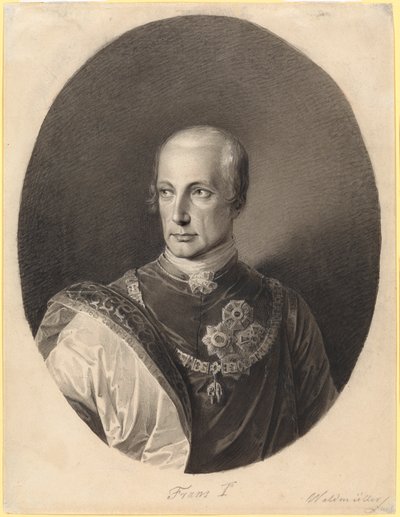Francisco I (1768-1835, imperador do Sacro Império Romano-Germânico Francisco II de 1792-1806, imperador da Áustria Francisco I a partir de 1804) de Ferdinand Georg Waldmüller