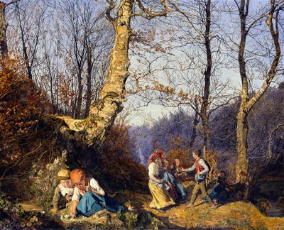 Princípio da primavera no Bosque de Viena de Ferdinand Georg Waldmüller