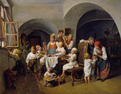manhã de Natal de Ferdinand Georg Waldmuller