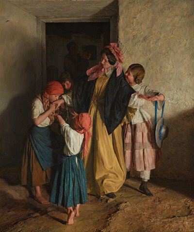 A Despedida da Madrinha (Após a Confirmação) de Ferdinand Georg Waldmuller