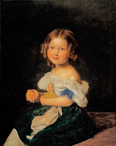 A filha do Sr. e da Sra. Werner de Ferdinand Georg Waldmuller