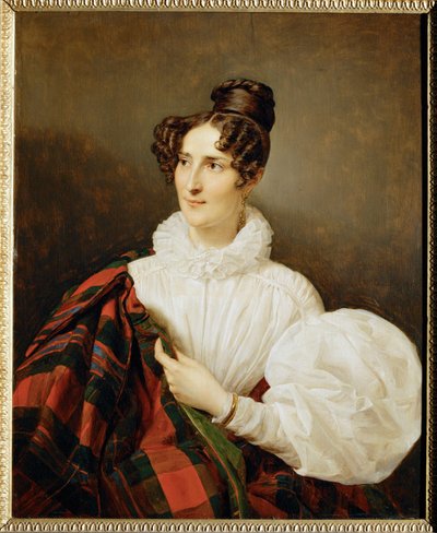 Senhora com um vestido branco de Ferdinand Georg Waldmuller