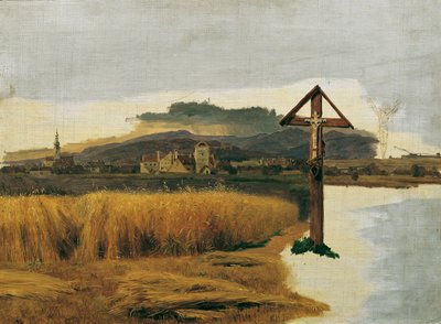 Paisagem de Brunn am Gebirge de Ferdinand Georg Waldmuller