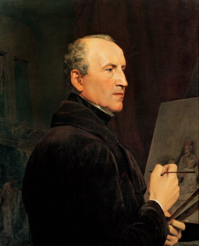 Autorretrato em frente ao cavalete de Ferdinand Georg Waldmuller