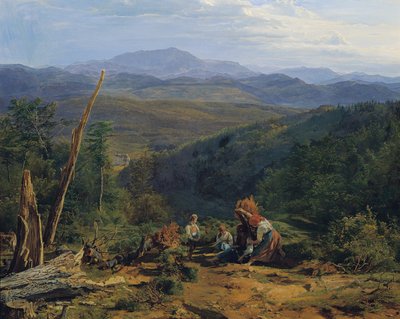 Viena Woods Landscape com Castelo de Wildegg de Ferdinand Georg Waldmuller