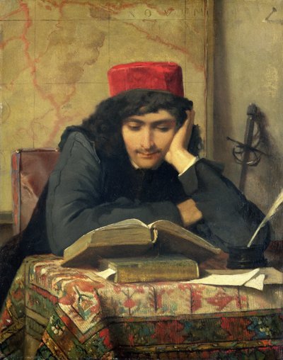 O Leitor, 1856 de Ferdinand Heilbuth