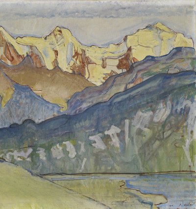 Eiger, Mönch e Jungfrau de Beatenberg de Ferdinand Hodler
