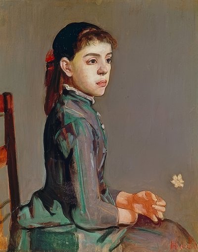 Jovem - Louise Duchosal. 1885 de Ferdinand Hodler
