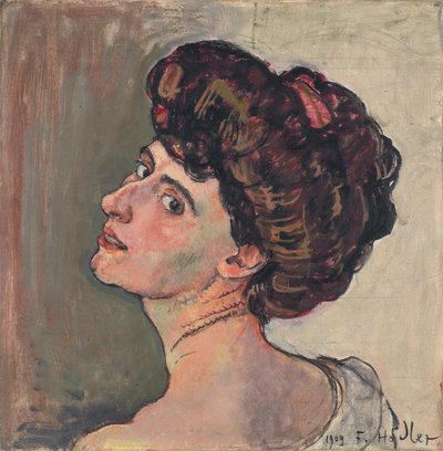 O parisiense. Retrato de Valentine Godé-Darel 1873-1915, 1909 de Ferdinand Hodler
