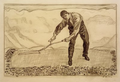 Cortador de grama no campo de Ferdinand Hodler