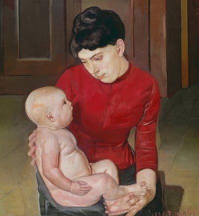 Mãe e filho 1887 de Ferdinand Hodler