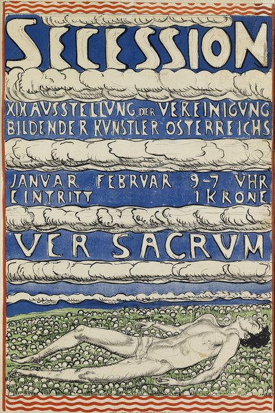 Cartaz para a Exposição da Secessão de Viena de Ferdinand Hodler