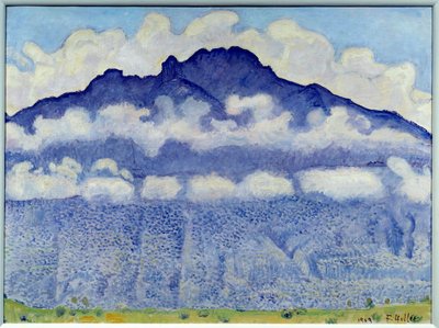 Schynige platte (paisagem de montanha na Oberland, nos Alpes suíços). Pintura de Ferdinand Hodler (1833-1918) Ec. Siga. de Ferdinand Hodler
