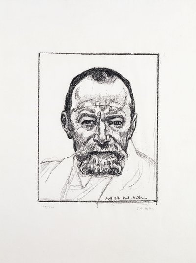 Auto-retrato, c. 1916-8 de Ferdinand Hodler