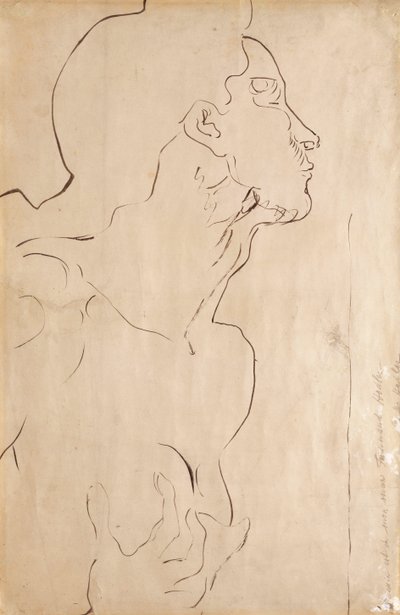 Estudo para "Feeling I", 1901 de Ferdinand Hodler