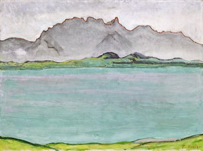 As Montanhas Stockhorn e o Lago Thun, 1911 de Ferdinand Hodler