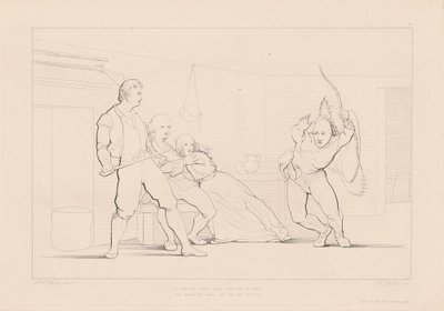 Uma forma correu entre eles da escuridão de Ferdinand Joubert, after George Elgar Hicks