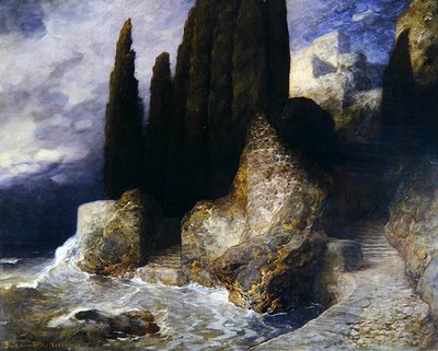 Paisagem italiana (óleo sobre tela) de Ferdinand Keller