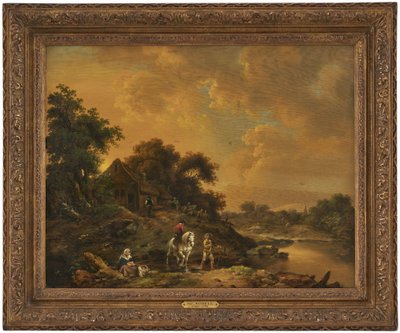 Paisagem ao entardecer de Ferdinand Kobell