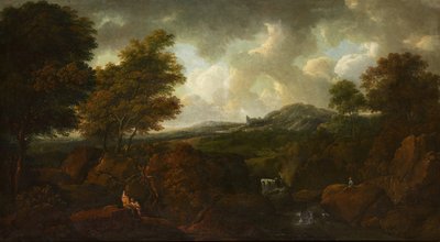 Paisagem com cascata de Ferdinand Kobell