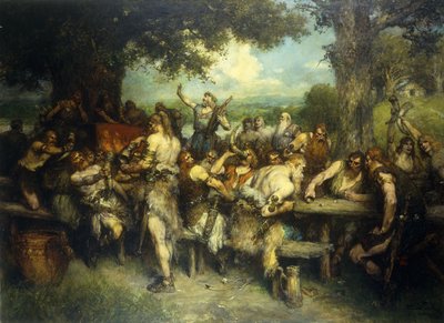 Uma Celebração Viking, 1925 de Ferdinand Leeke