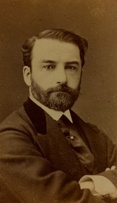 Retrato de Leon Joseph Florentin Bonnat, pintor francês; cartão de visita de Ferdinand Mulnier