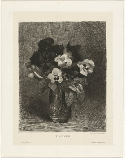 Violetas num vaso
Flores (título sobre o objecto) de Ferdinand Oldewelt