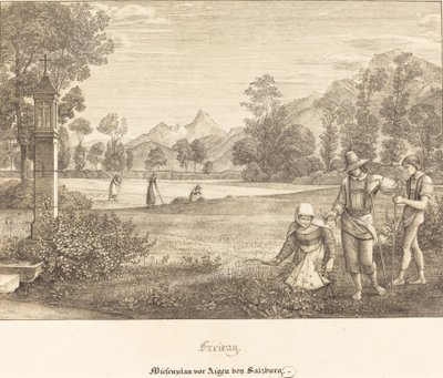 Sexta-feira - Prado antes de Aigen perto de Salzburgo de Ferdinand Olivier