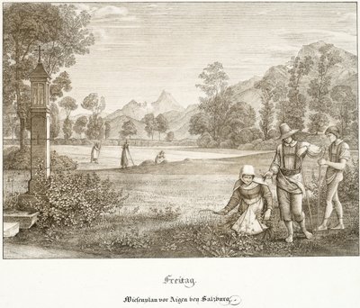 Sexta-feira: Prado antes de Aigen, perto de Salzburgo de Ferdinand Olivier