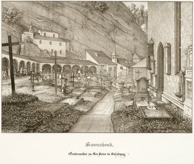 Sábado: Cemitério de São Pedro em Salzburgo de Ferdinand Olivier