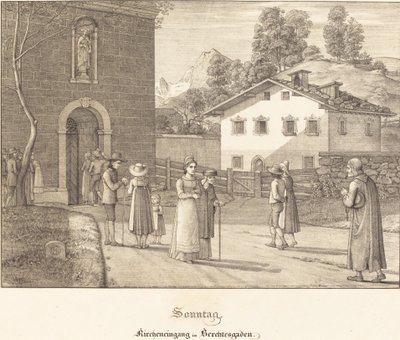 Domingo - Indo à Igreja perto de Berchtesgaden de Ferdinand Olivier