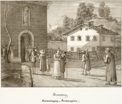 Domingo: Ir à Igreja perto de Berchtesgaden de Ferdinand Olivier