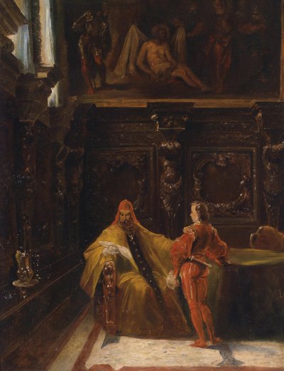 Inneres aus Escola de San Rocco, Venedig de Ferdinand Petzl