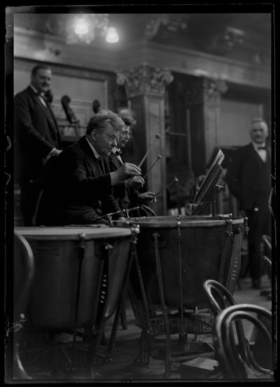 Mecanismo impressionante do membro vienense de uma orquestra filarmónica de Ferdinand Schmutzer
