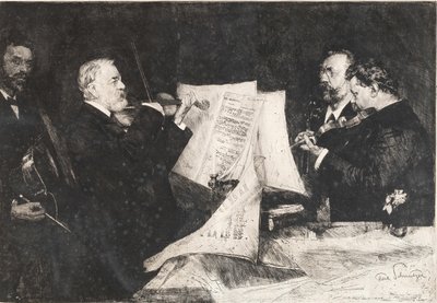 O Quarteto Joachim, 1904. de Ferdinand Schmutzer