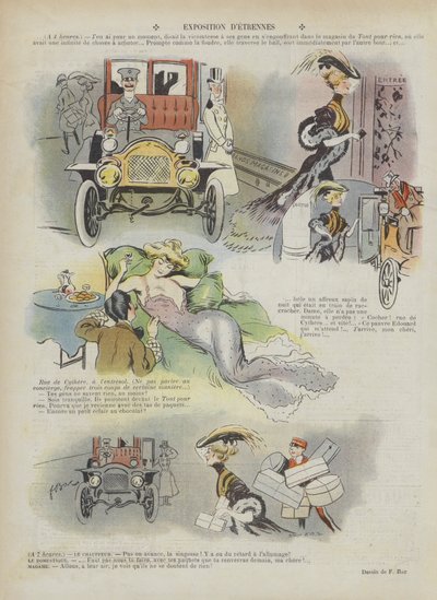 Ilustração para Le Rire (cor litho) de Ferdinand Sigismund Bac