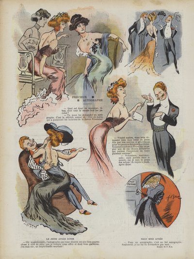 Ilustração para Le Rire (cor litho) de Ferdinand Sigismund Bac