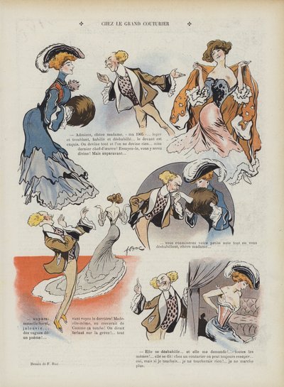 Ilustração para Le Rire (cor litho) de Ferdinand Sigismund Bac