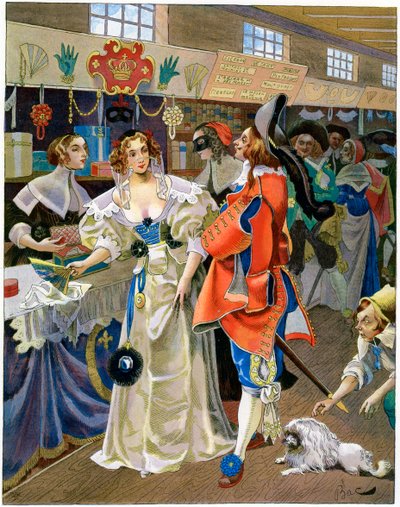 Les Galeries de Bois, durante o reinado de Luís XIII, século XVII, c1870-1950 de Ferdinand Sigismund Bac